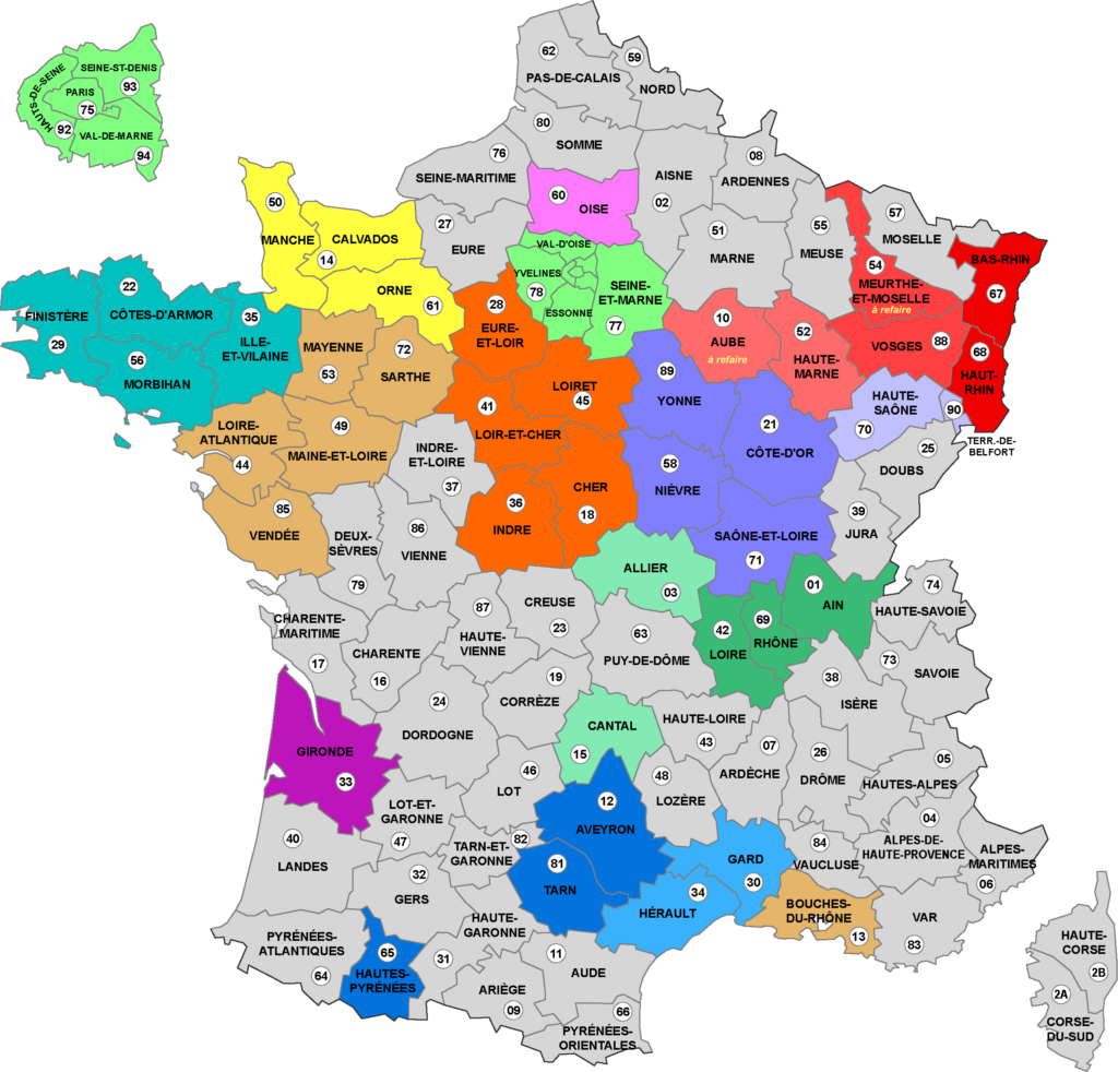 Carte coloriée